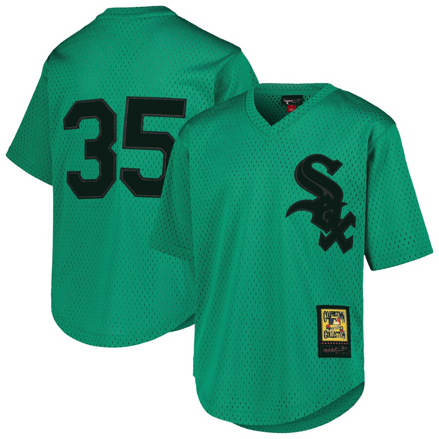 Youth Chicago White Sox Frank Thomas Mitchell & Ness Green Cooperstown Collection Mesh Batting Practice Jersey - ujerseystore