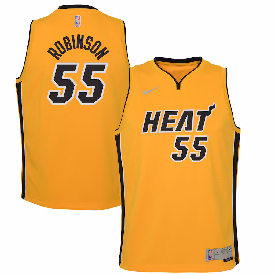 Youth Miami Heat Duncan Robinson Nike Trophy Gold 2020/21 Swingman Player Jersey - Earned Edition - ujerseystore