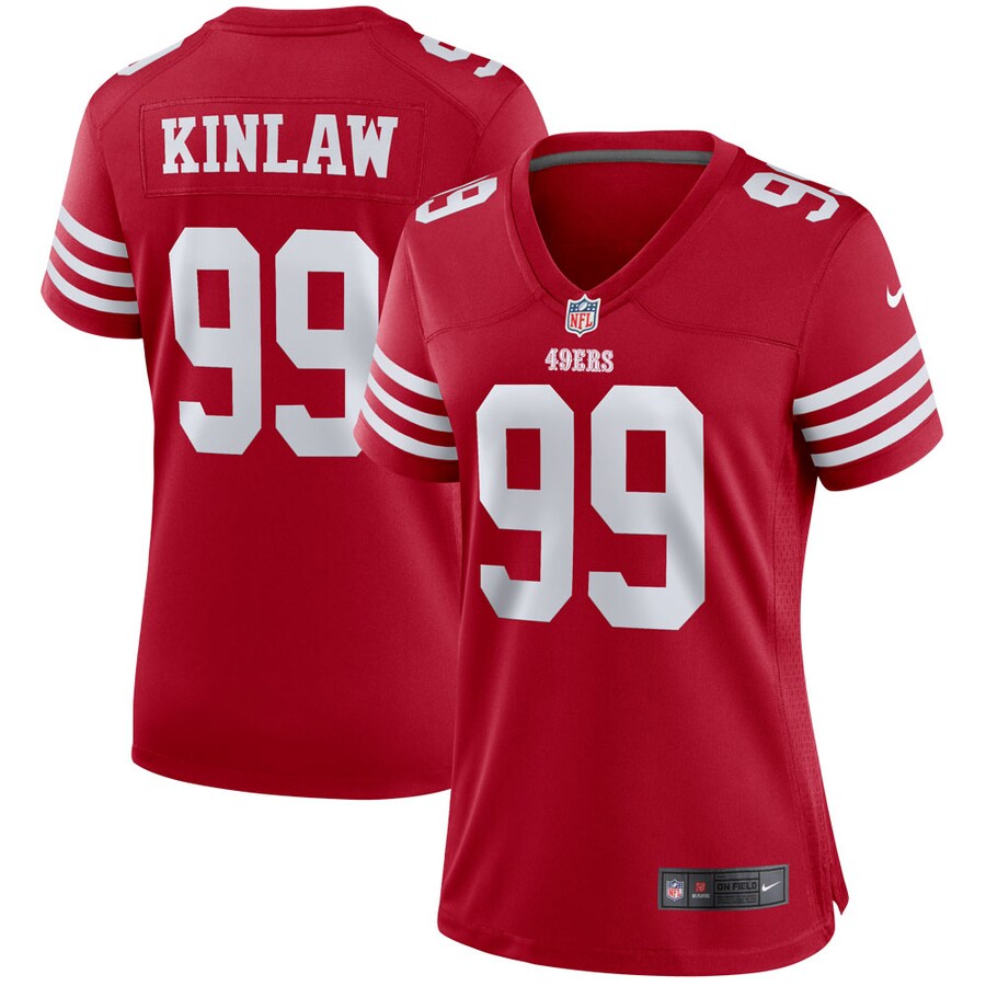 Women's San Francisco 49ers Javon Kinlaw Nike Scarlet Player Jersey - ujerseystore
