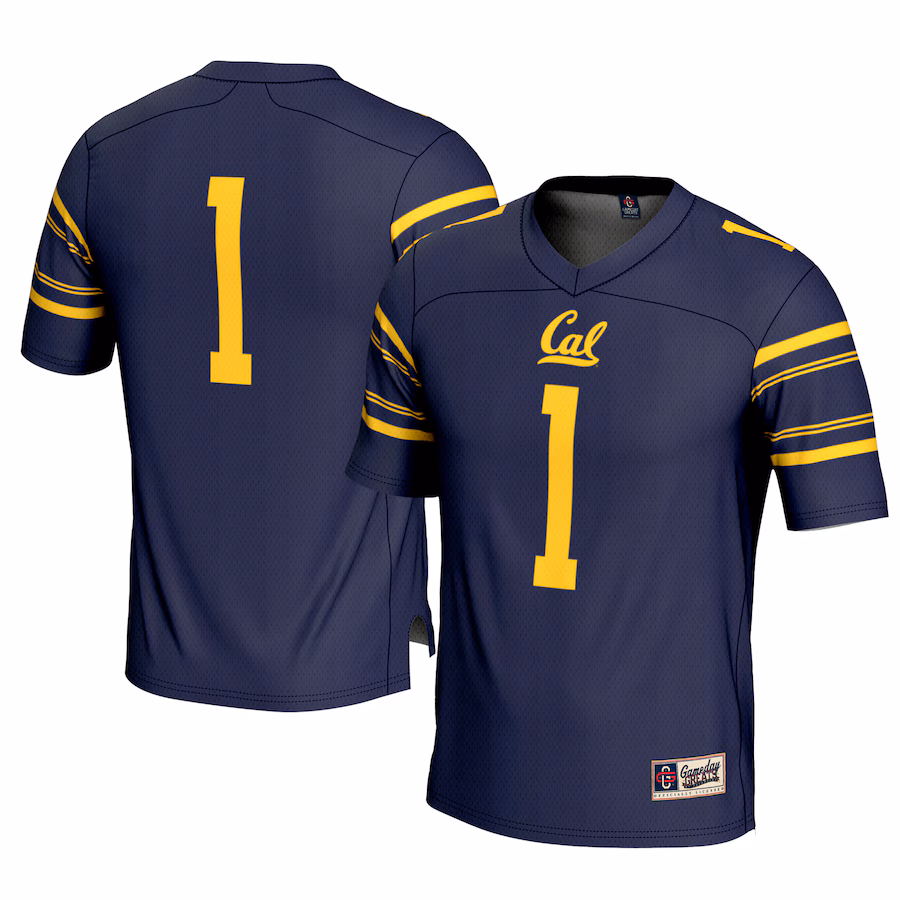 Men's GameDay Greats #1 Navy Cal Bears Football Jersey - ujerseystore