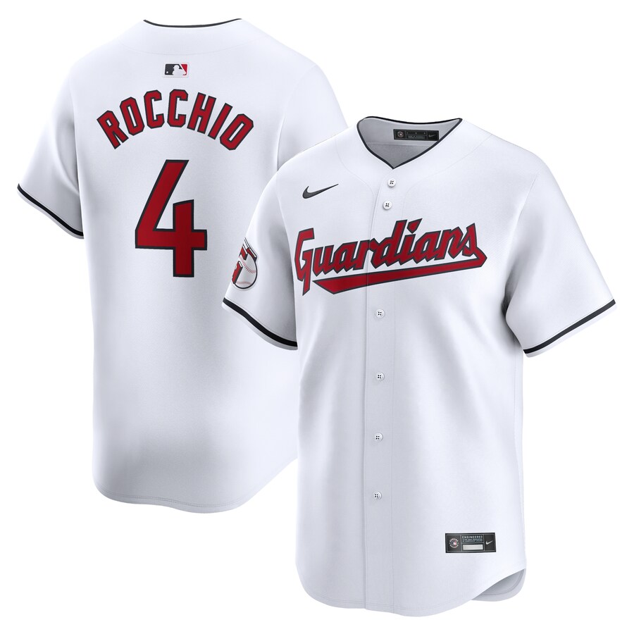 Men's Cleveland Guardians Brayan Rocchio Nike White Home Limited Player Jersey - ujerseystore