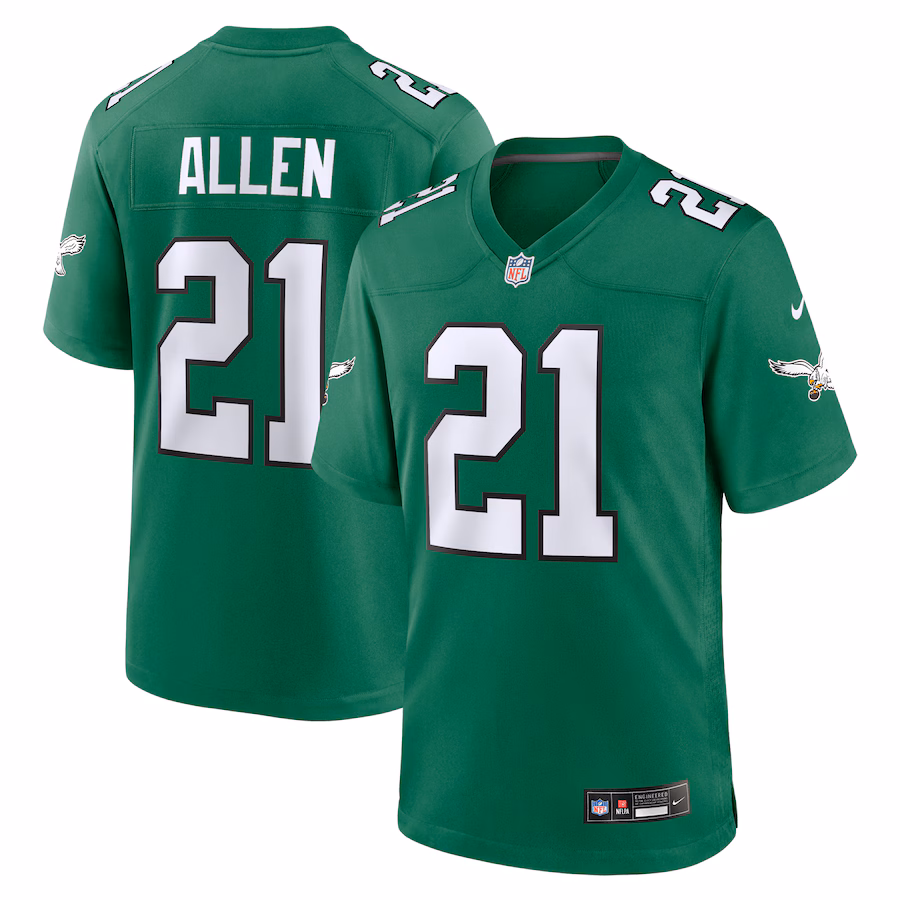 Men's Philadelphia Eagles Eric Allen Nike Kelly Green Alternate Game Jersey - ujerseystore