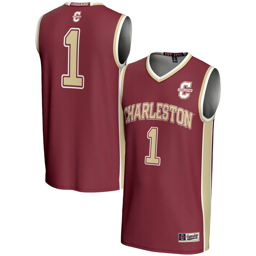 Charleston Cougars GameDay Greats Youth #1 Basketball Jersey -  Maroon - ujerseystore