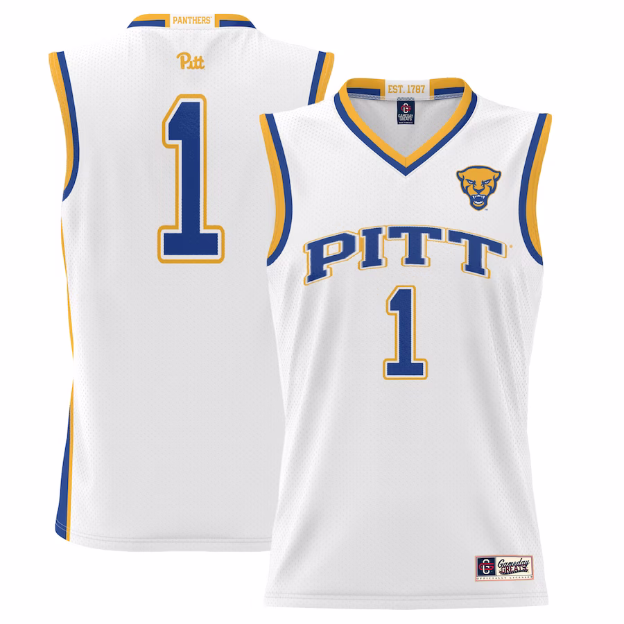 #1  Pitt Panthers GameDay Greats  Lightweight Basketball Jersey - White - ujerseystore
