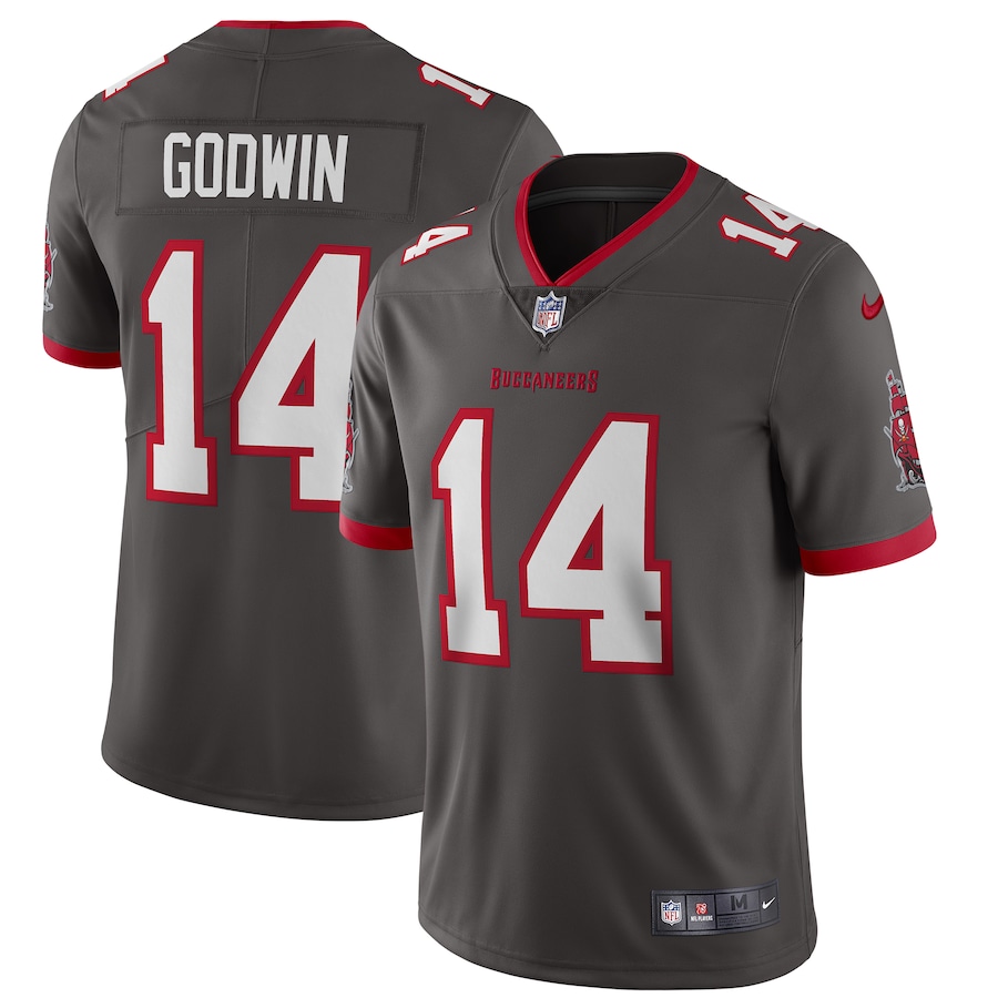 Men's Tampa Bay Buccaneers Chris Godwin Nike Pewter Alternate Vapor Limited Jersey - ujerseystore