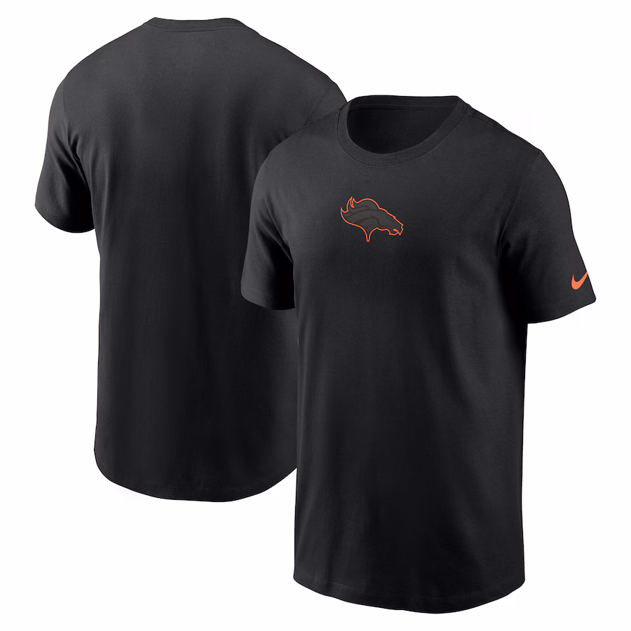 Men's Denver Broncos  Nike Black Logo Color Pop T-Shirt - ujerseystore