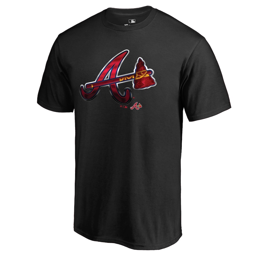 Men's Atlanta Braves Black Midnight Mascot T-Shirt - ujerseystore