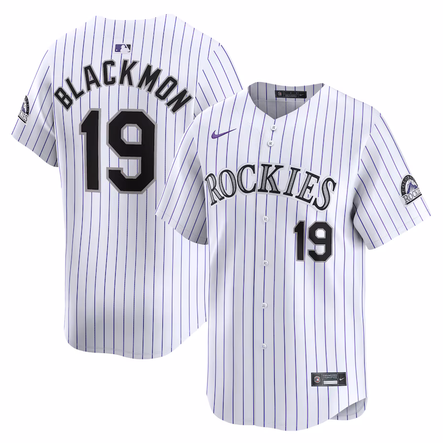 Youth Colorado Rockies Charlie Blackmon Nike White Home Limited Player Jersey - ujerseystore