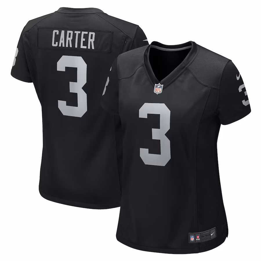 Women's Las Vegas Raiders DeAndre Carter Nike Black Game Player Jersey - ujerseystore