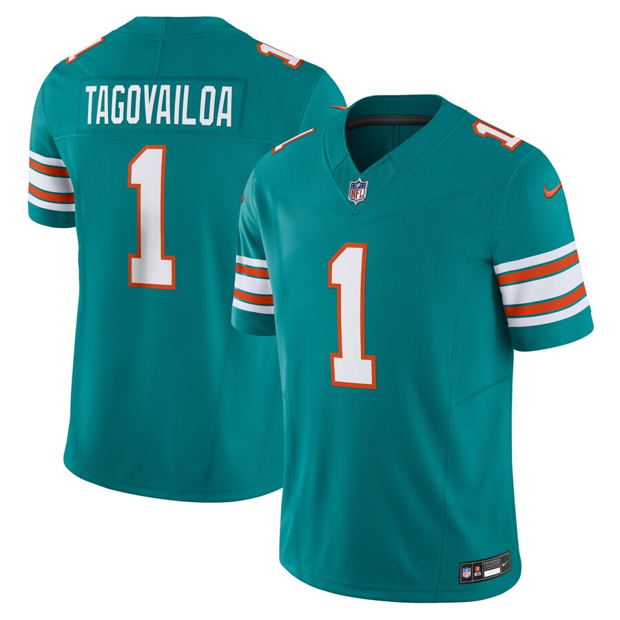 Men's Miami Dolphins Tua Tagovailoa Nike Aqua Vapor F.U.S.E. Limited Jersey - ujerseystore