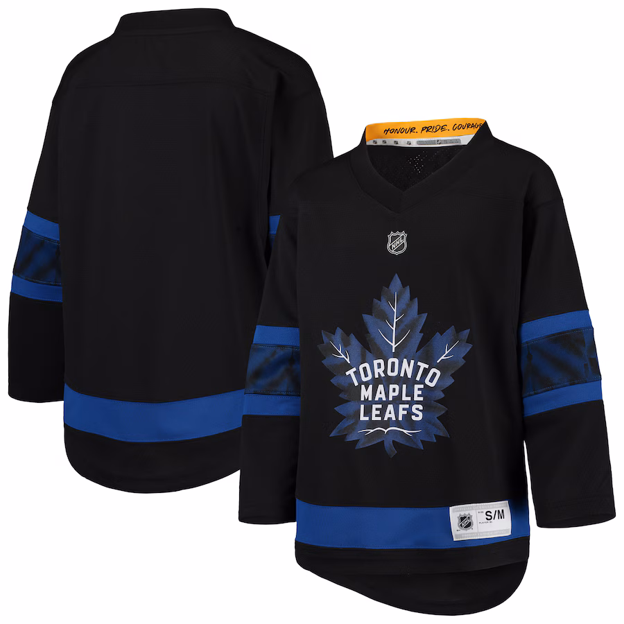 Youth Toronto Maple Leafs Black Alternate Replica Team Jersey - ujerseystore