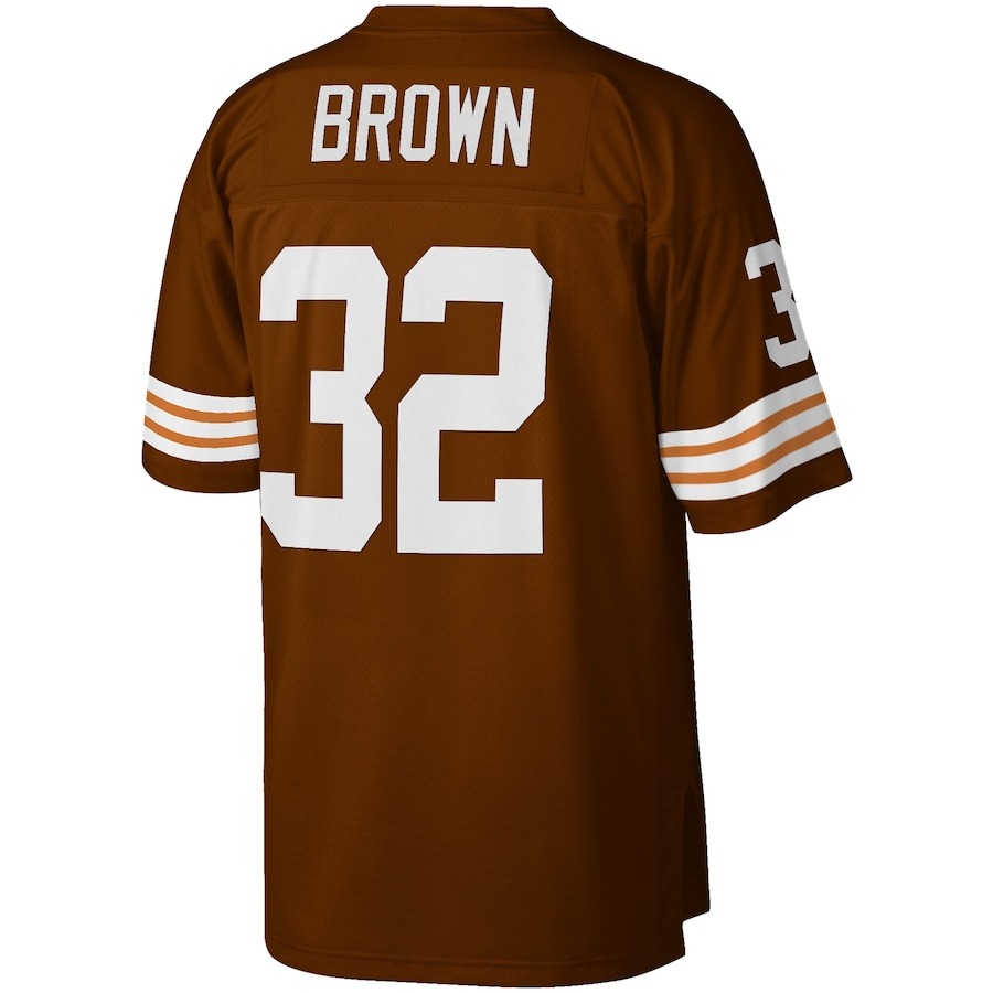 Men's Cleveland Browns Jim Brown Mitchell & Ness Brown Big & Tall 1963 Retired Player Replica Jersey - ujerseystore