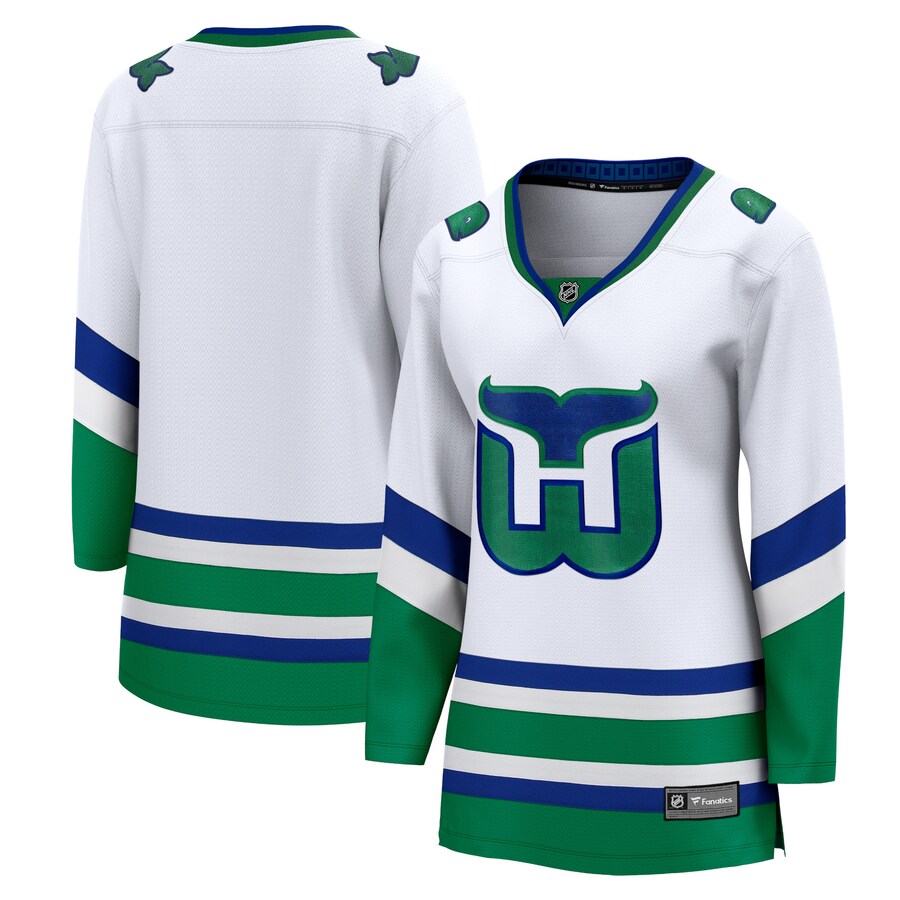 Women's Carolina Hurricanes Fanatics White Whalers Premier Breakaway Jersey - ujerseystore