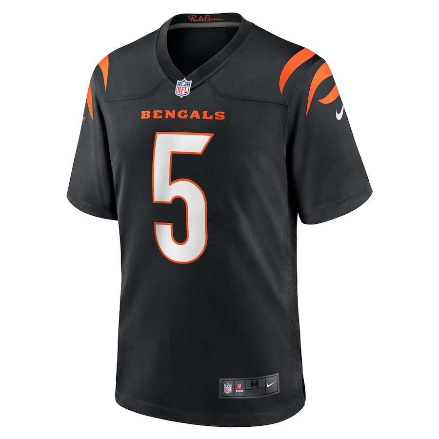 Men's Cincinnati Bengals Tee Higgins Nike Black Game Player Jersey - ujerseystore