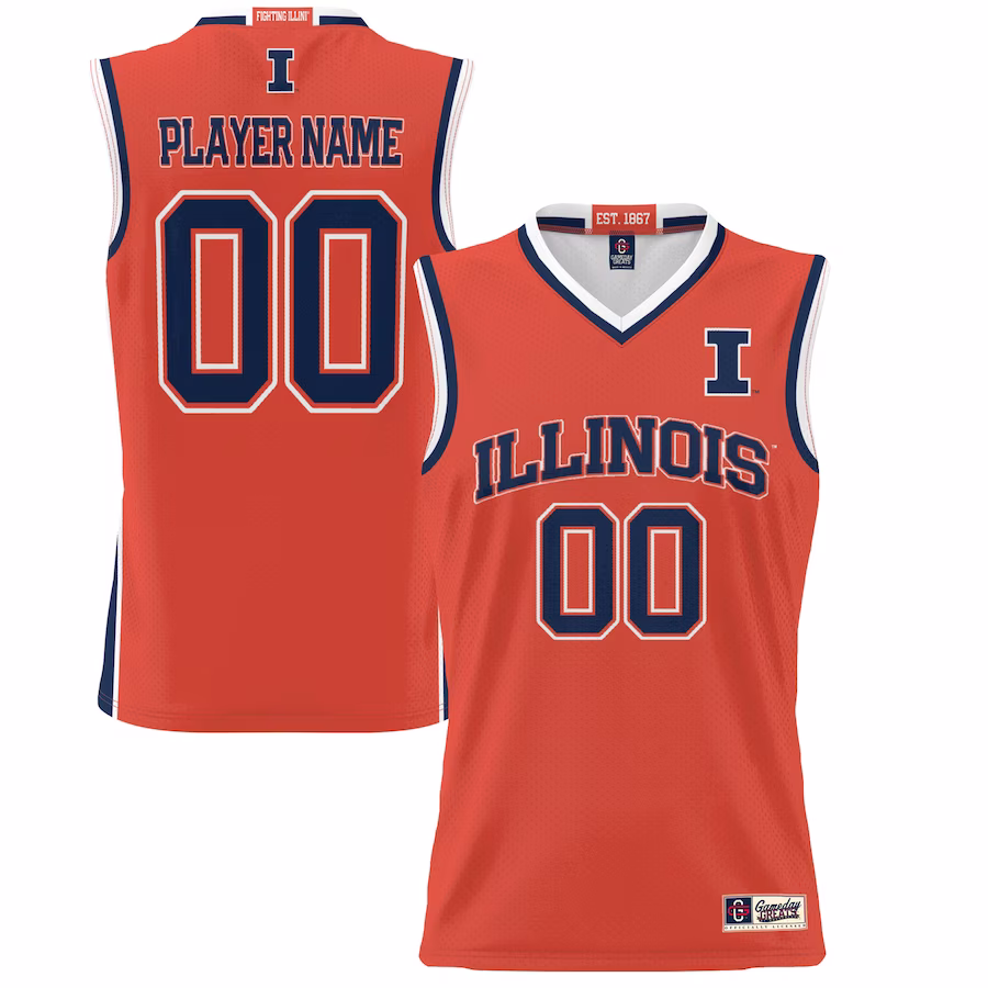 Illinois Fighting Illini GameDay Greats Youth NIL Pick-A-Player Women's Lightweight Basketball Jersey - Orange - ujerseystore