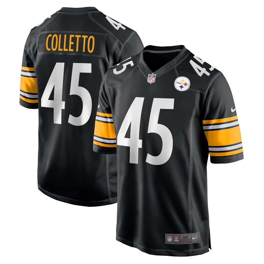 Men's Pittsburgh Steelers Jack Colletto Nike  Black  Game Jersey - ujerseystore