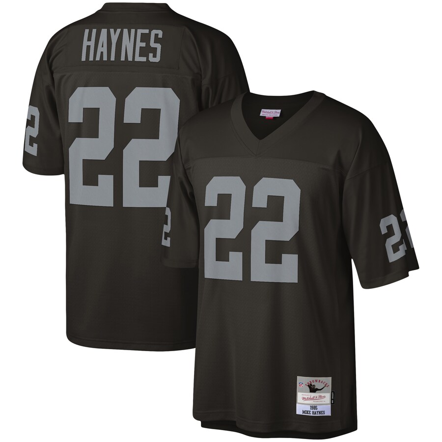 Men's Las Vegas Raiders Mike Haynes Mitchell & Ness Black Legacy Replica Jersey - ujerseystore