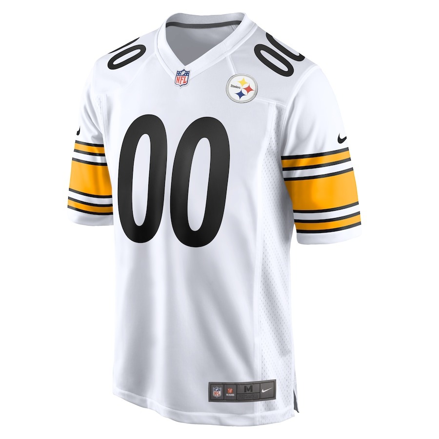 Men's Pittsburgh Steelers Nike White Game Custom Jersey - ujerseystore