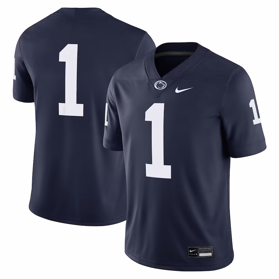 Men's Nike #1 Navy Penn State Nittany Lions Game Jersey - ujerseystore