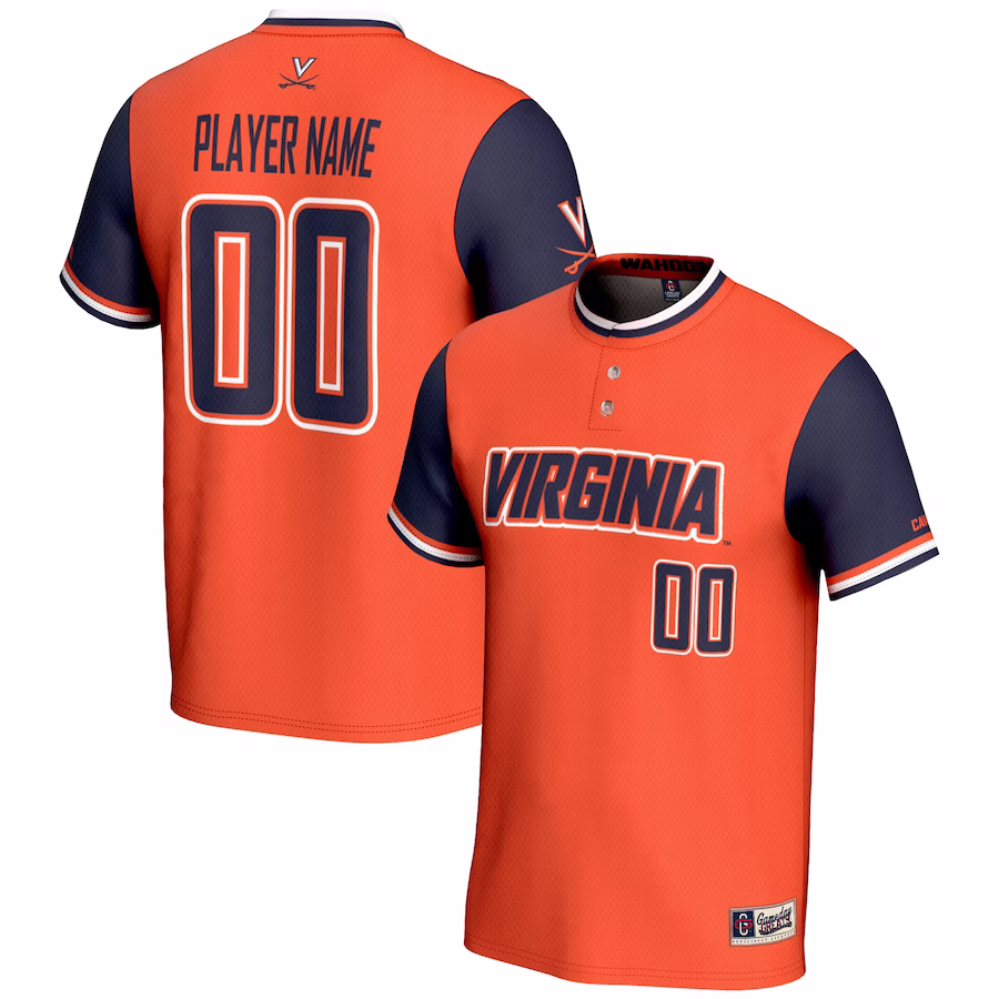 Virginia Cavaliers GameDay Greats Youth NIL Pick-A-Player Lightweight Softball Jersey - Orange - ujerseystore