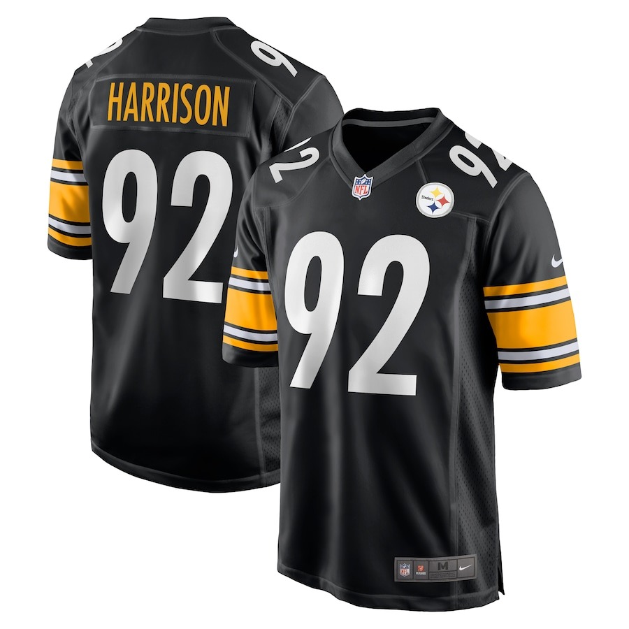 Men's Pittsburgh Steelers James Harrison Nike Black Retired Game Jersey - ujerseystore