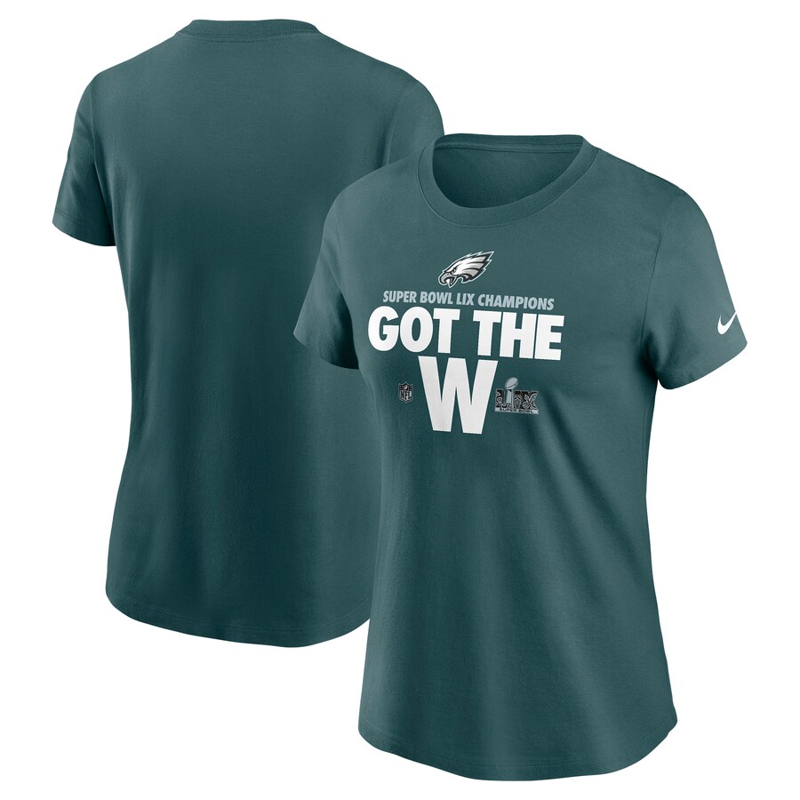 Women's Philadelphia Eagles  Nike Green Super Bowl LIX Champions Parade T-Shirt - ujerseystore