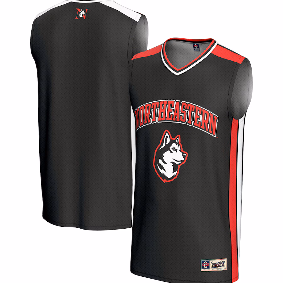 Men's GameDay Greats Black Northeastern Huskies Spirit Basketball Jersey - ujerseystore