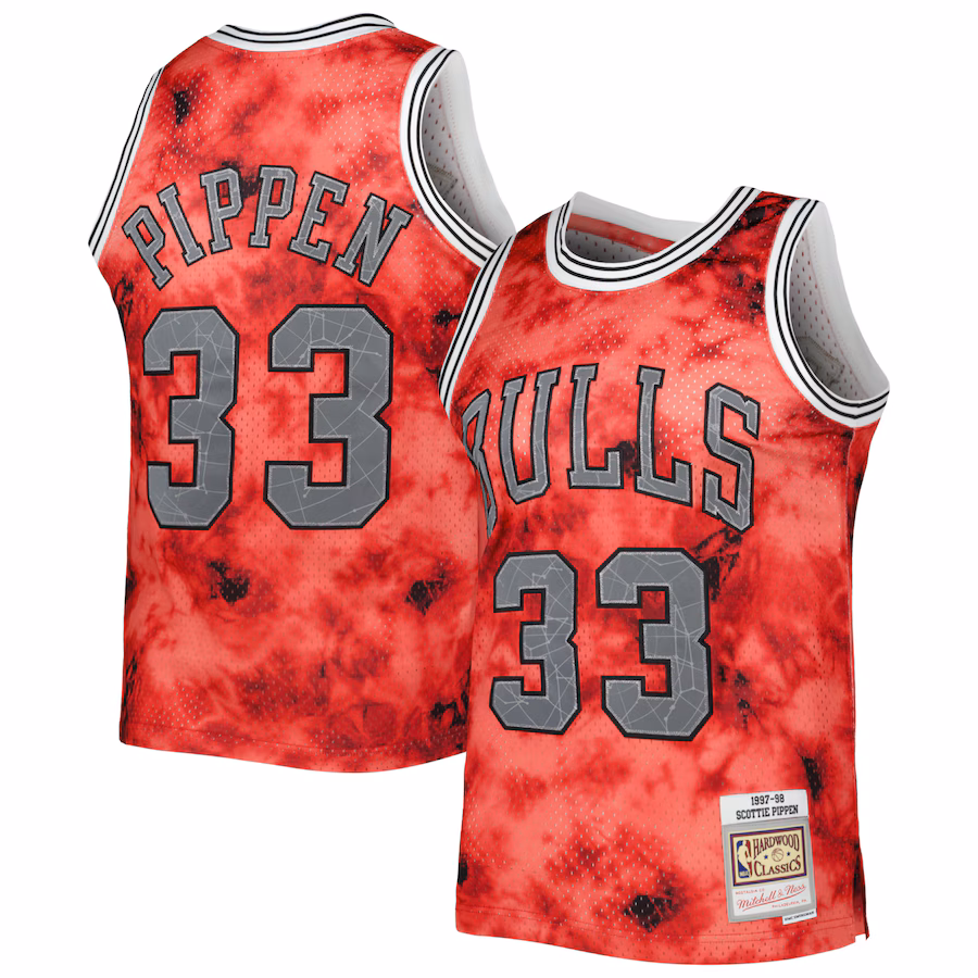 Men's Chicago Bulls Scottie Pippen Mitchell & Ness Red 1997/98 Galaxy Swingman Jersey - ujerseystore