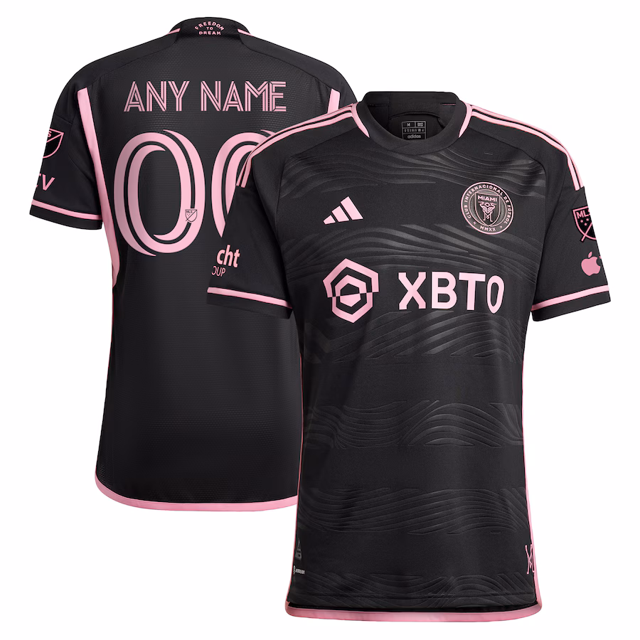 Men's Inter Miami CF adidas Black 2023 La Noche Authentic Custom Jersey - ujerseystore