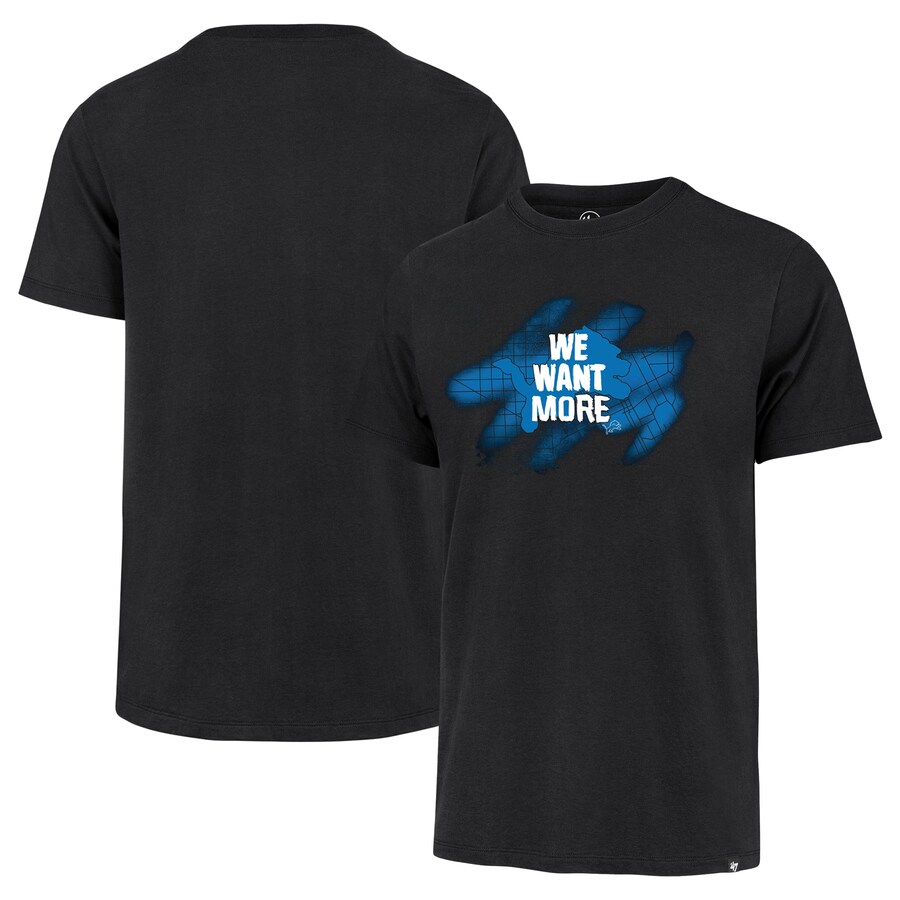 Men's Detroit Lions  '47 Black We Want More Franklin T-Shirt - ujerseystore