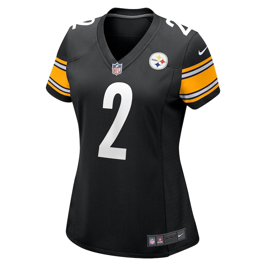 Women's Pittsburgh Steelers Justin Fields Nike Black Game Player Jersey - ujerseystore