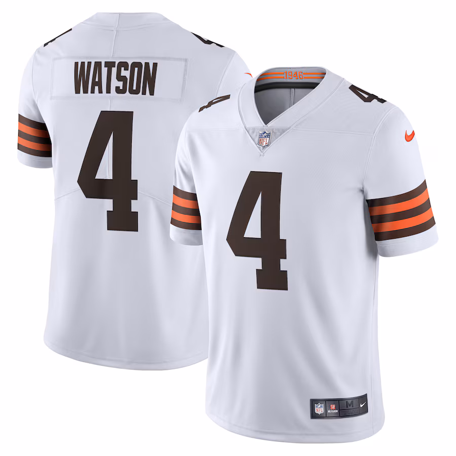 Men's Cleveland Browns Deshaun Watson Nike White 2020 Vapor Limited Jersey - ujerseystore