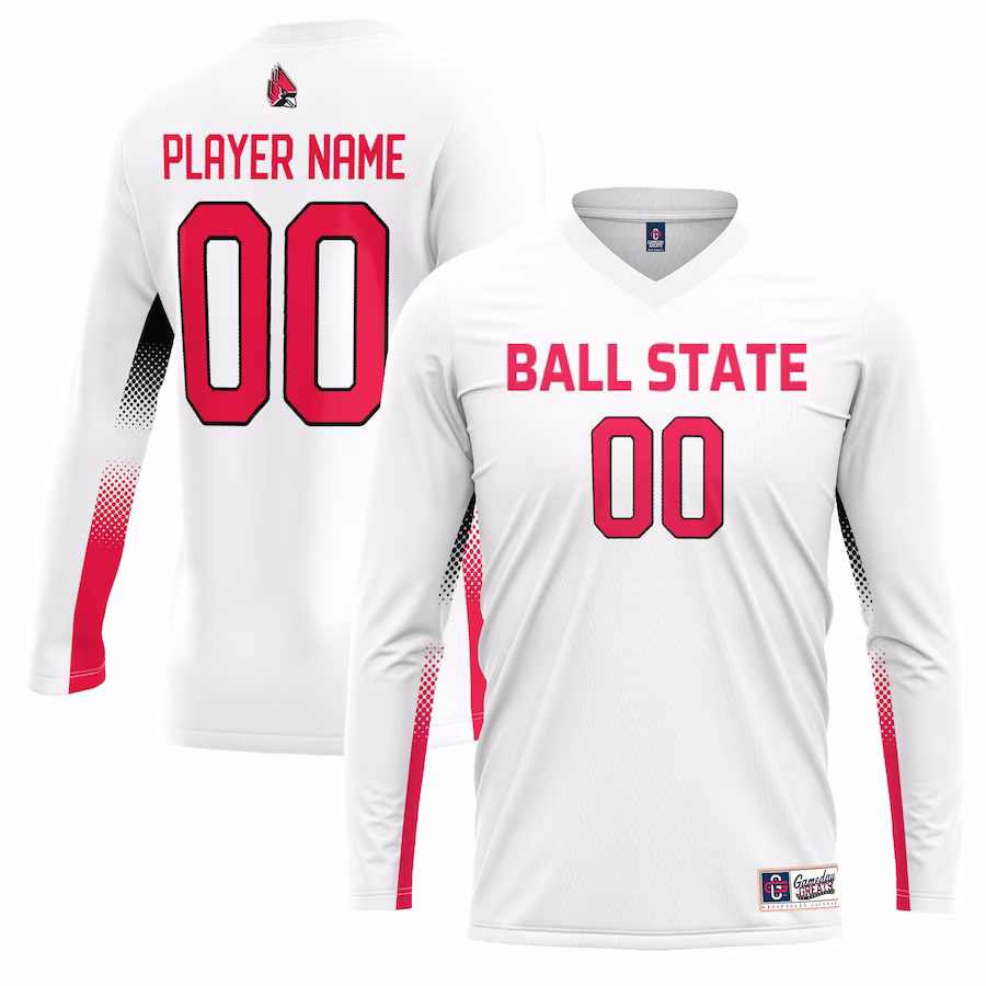 Ball State Cardinals GameDay Greats Unisex NIL Lightweight Volleyball Jersey - White - ujerseystore