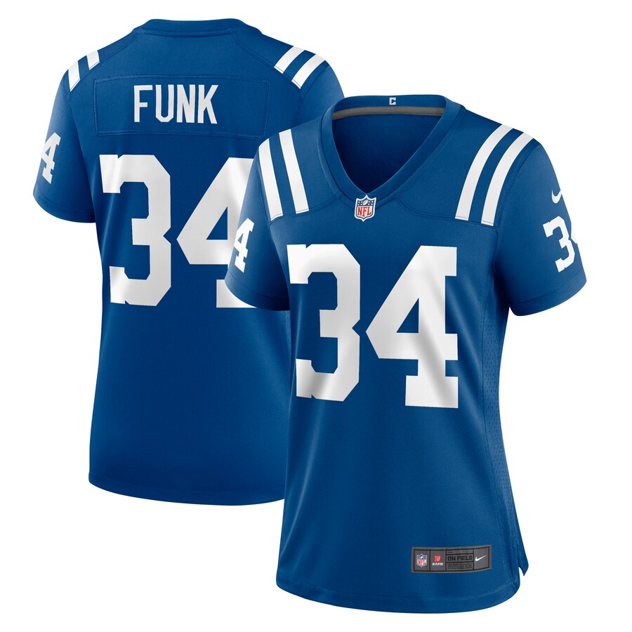 Women's Indianapolis Colts Jake Funk Nike  Royal Team Game Jersey - ujerseystore