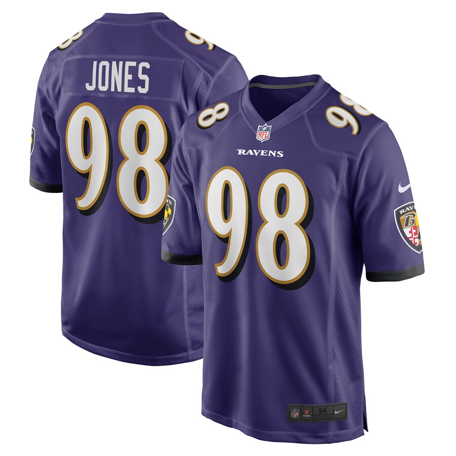 Men's Baltimore Ravens Travis Jones Nike Purple Player Game Jersey - ujerseystore