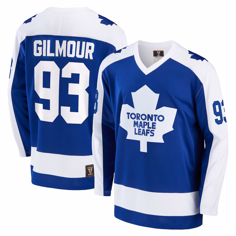 Men's Toronto Maple Leafs Doug Gilmour Fanatics Blue Breakaway Retired Player Jersey - ujerseystore