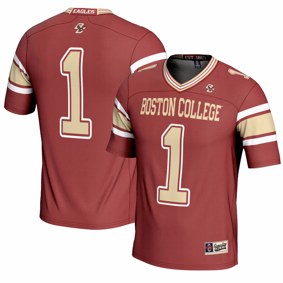 Youth GameDay Greats #1 Maroon Boston College Eagles Football Jersey - ujerseystore