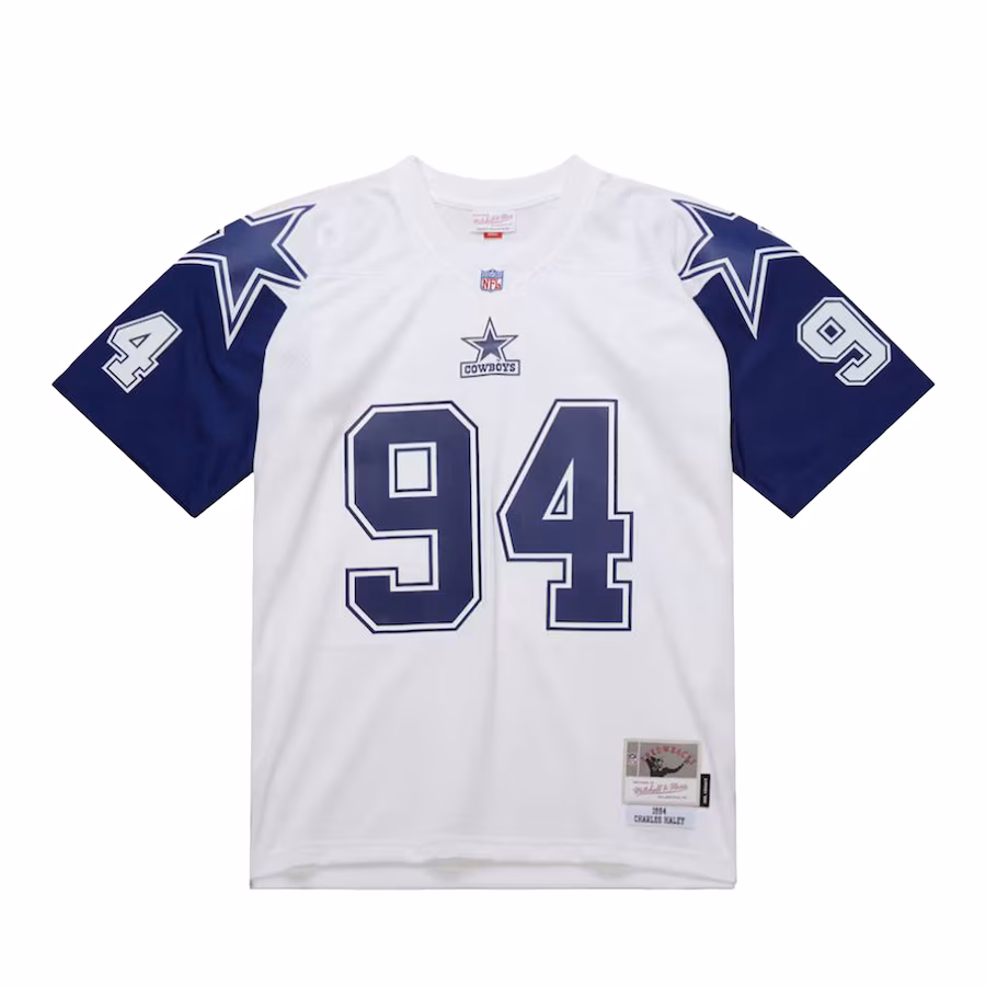 Men's Dallas Cowboys Charles Haley Mitchell & Ness White 1994 Alternate Legacy Replica Jersey - ujerseystore
