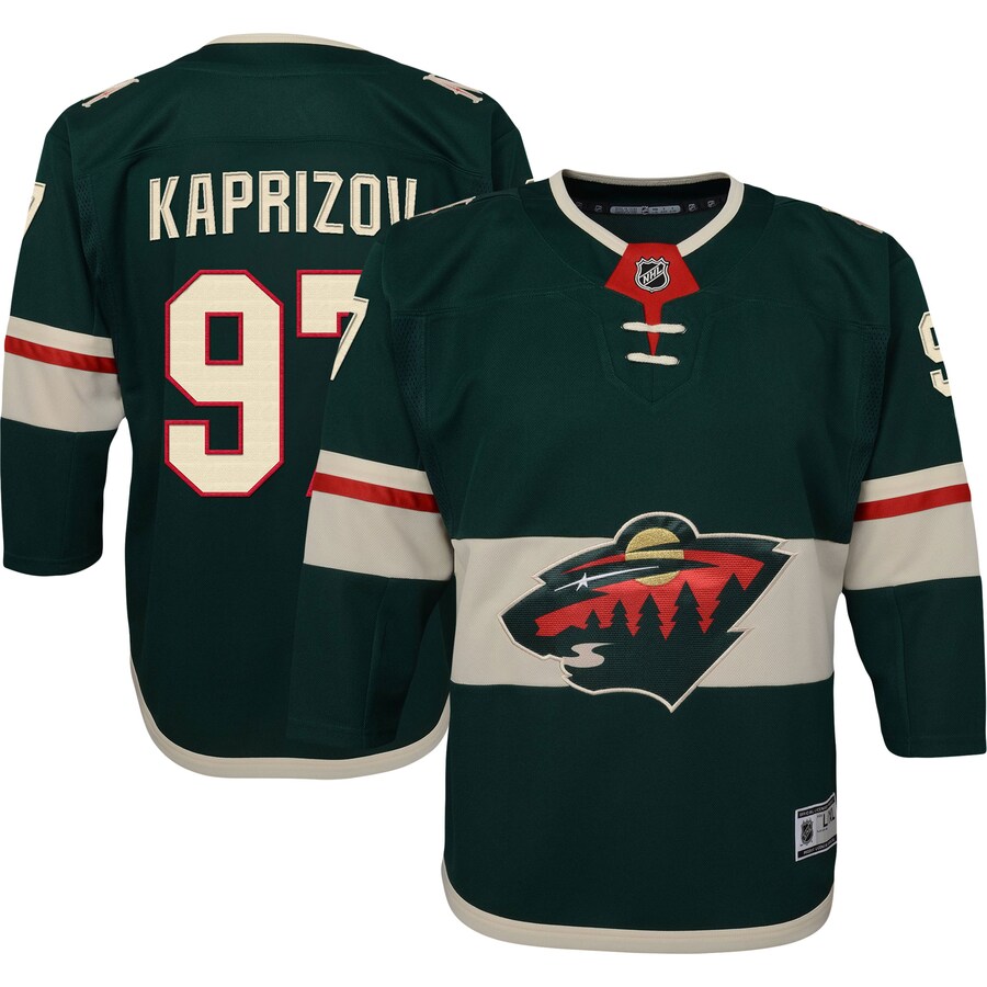 Youth Minnesota Wild Kirill Kaprizov Green Home Premier Player Jersey - ujerseystore