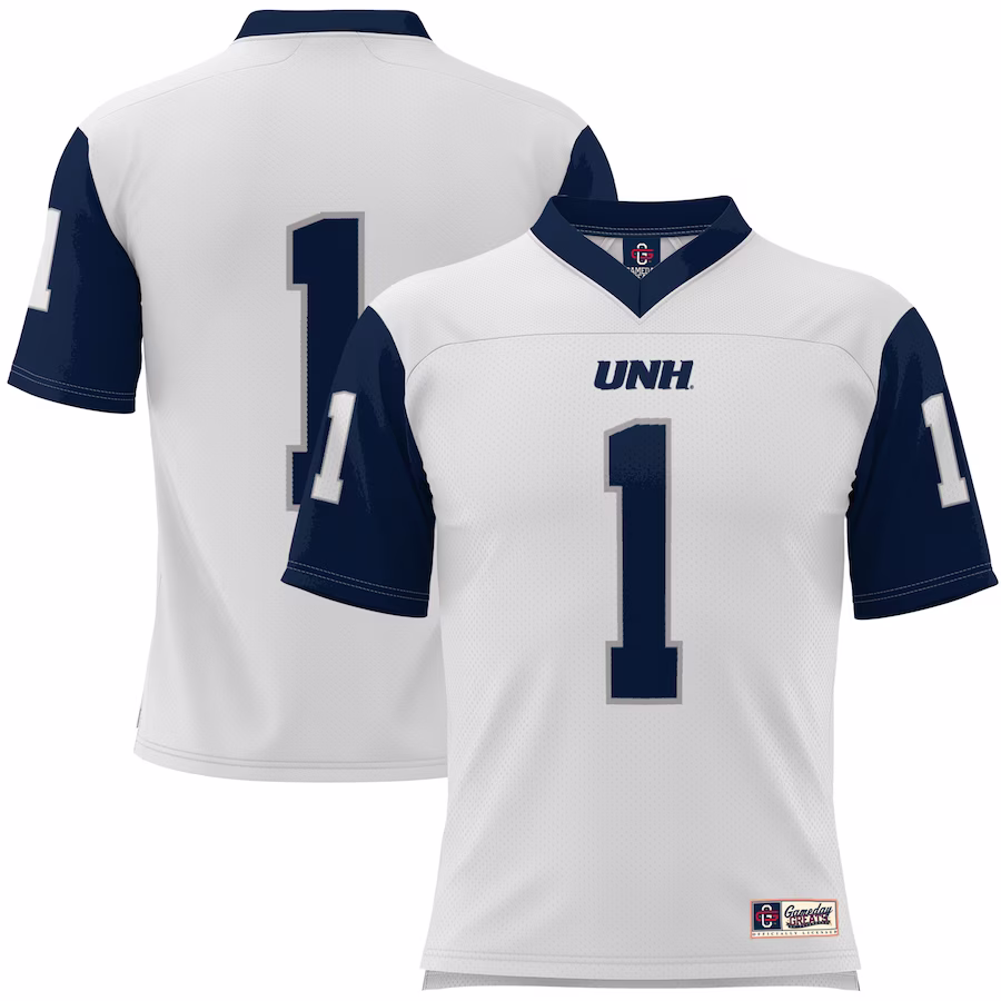 #1 New Hampshire Wildcats GameDay Greats Football Jersey - White - ujerseystore