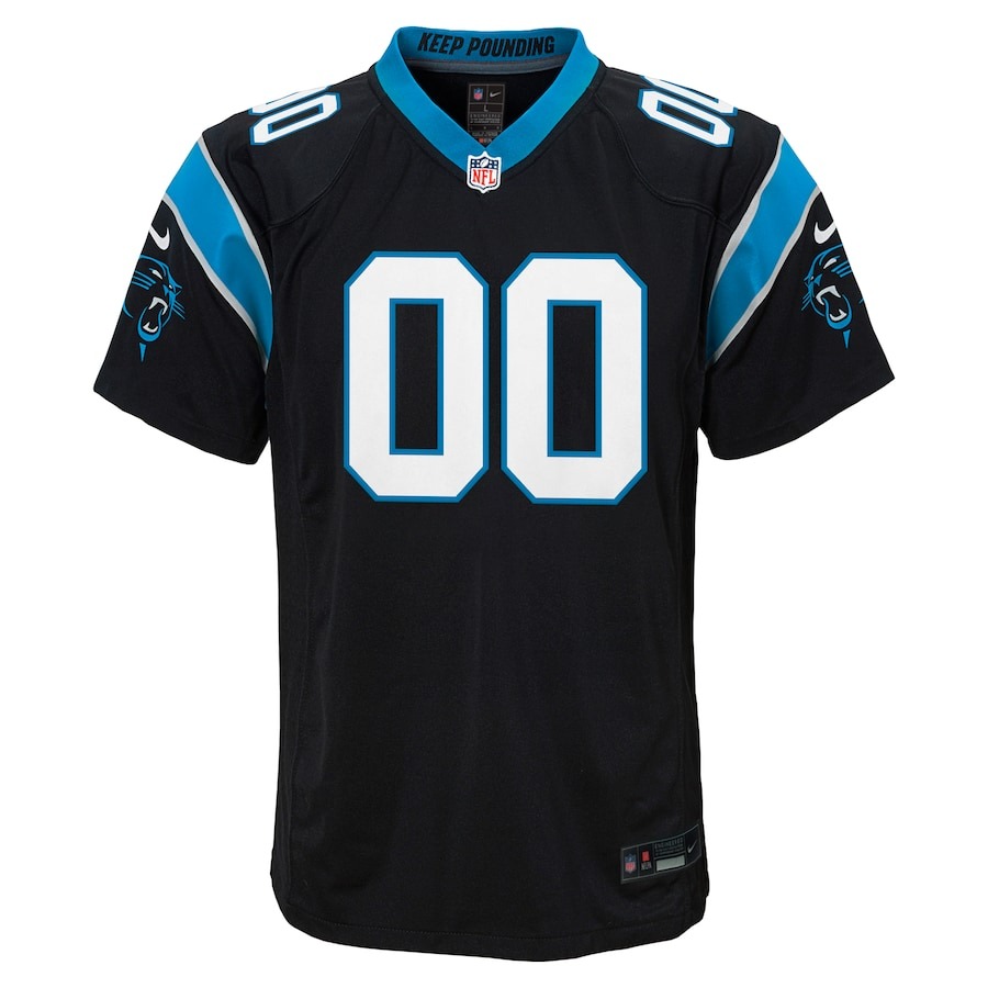 Youth Carolina Panthers  Nike Black Custom Game Jersey - ujerseystore