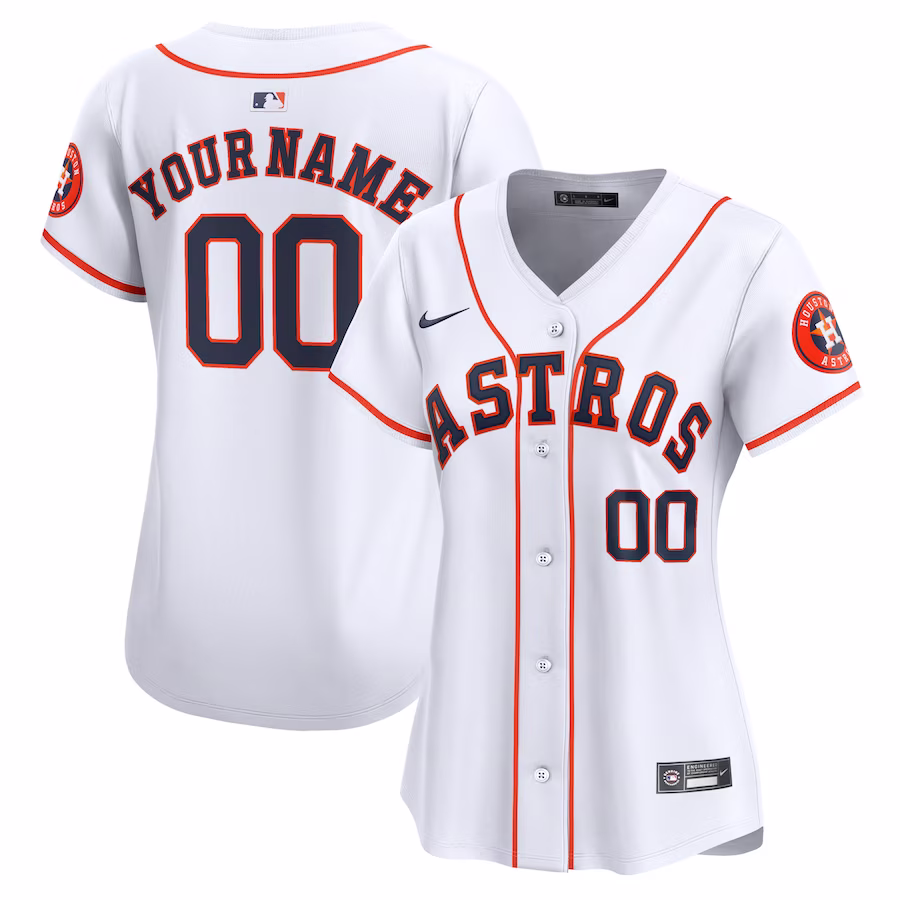 Women's Houston Astros Nike White Home Limited Custom Jersey - ujerseystore