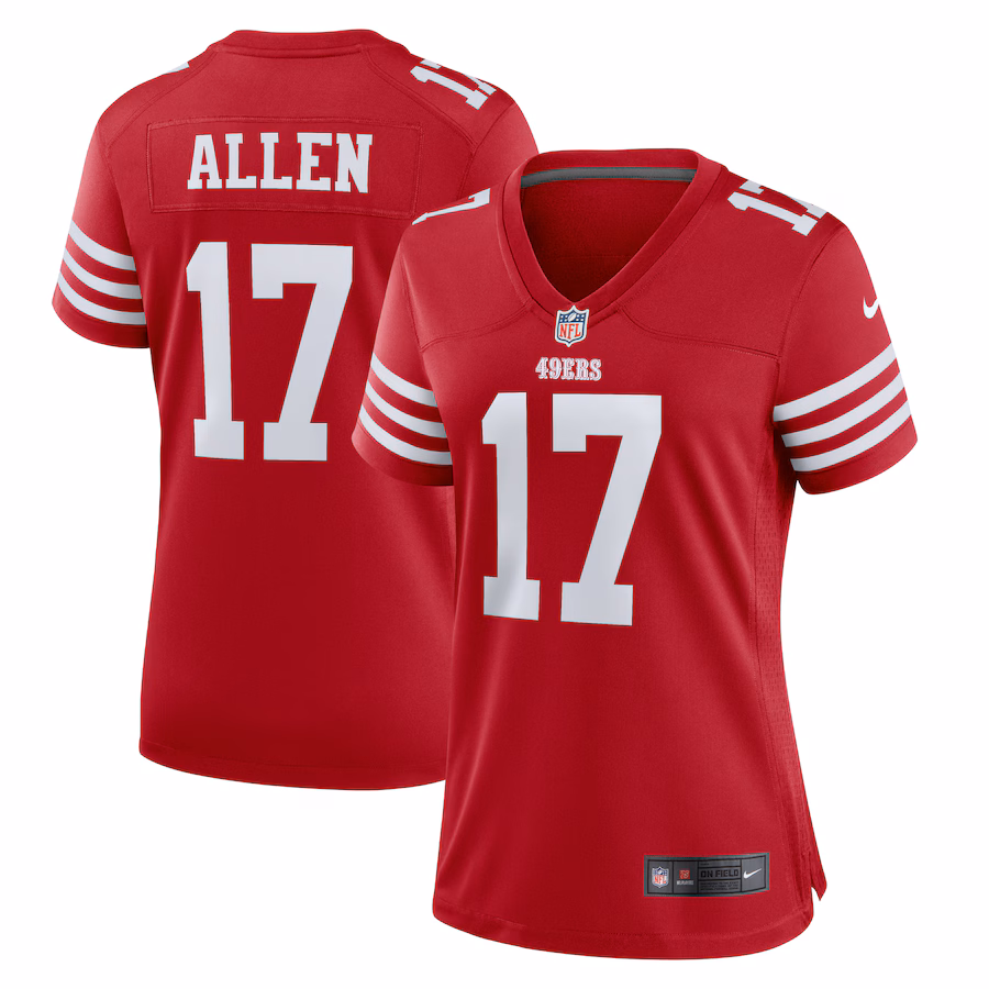 Women's San Francisco 49ers Brandon Allen Nike  Scarlet  Game Jersey - ujerseystore