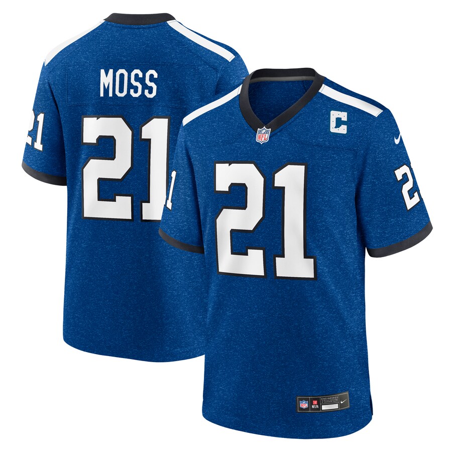 Men's Indianapolis Colts Zack Moss Nike Royal Indiana Nights Alternate Game Jersey - ujerseystore