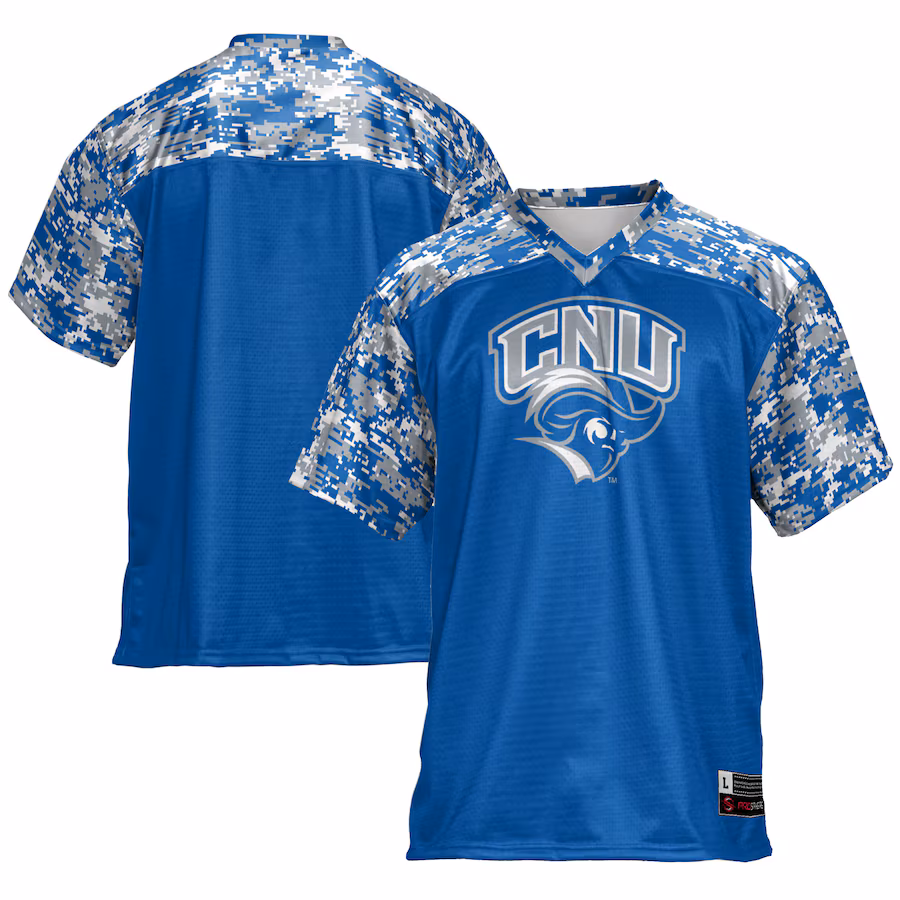 Men's GameDay Greats Royal Christopher Newport Captains Football Jersey - ujerseystore