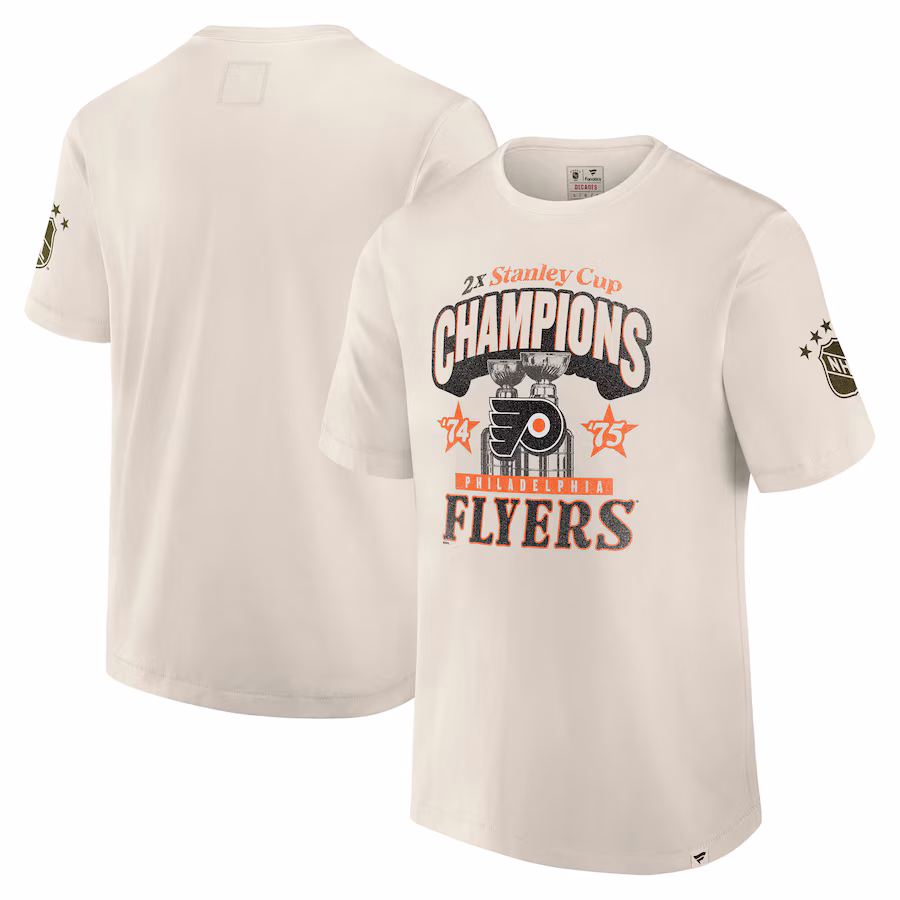 Men's Philadelphia Flyers Fanatics White Decades Collection Timeless T-Shirt - ujerseystore