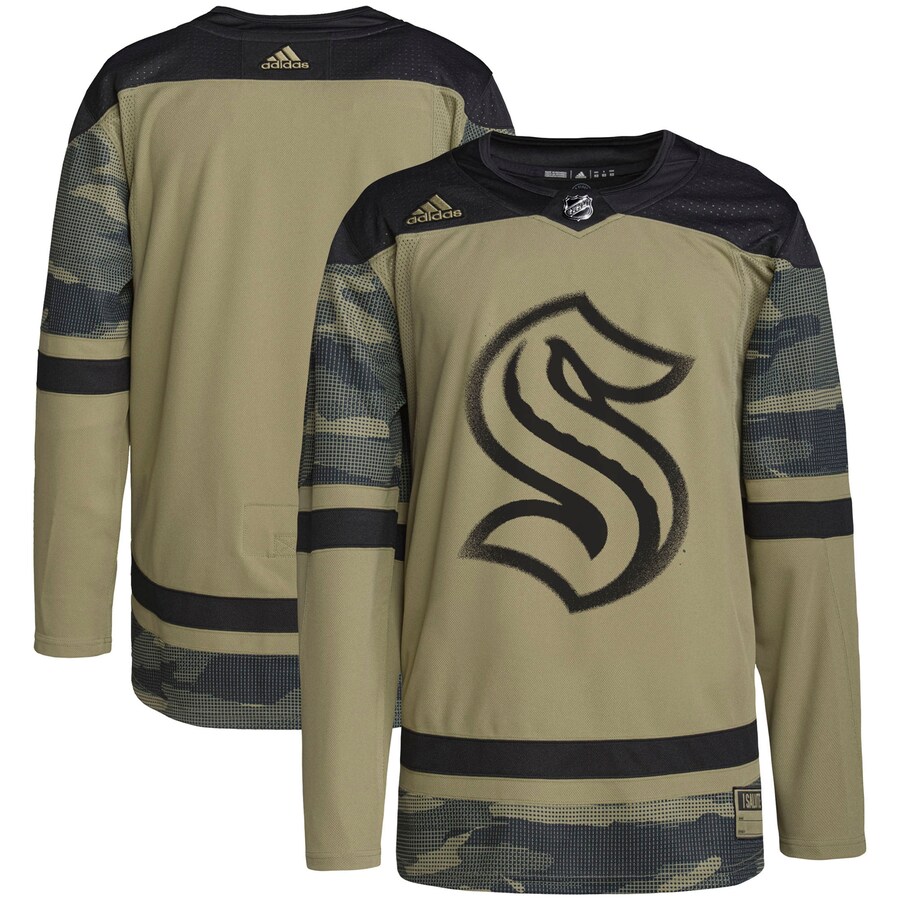 Men's Seattle Kraken adidas Camo Military Appreciation Team Authentic Practice Jersey - ujerseystore