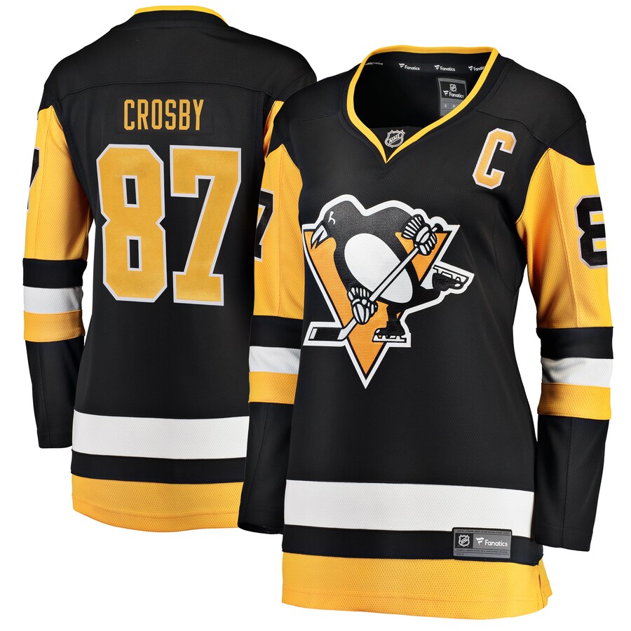 Women's Pittsburgh Penguins Sidney Crosby Fanatics Branded Black Home Breakaway Player Jersey - ujerseystore