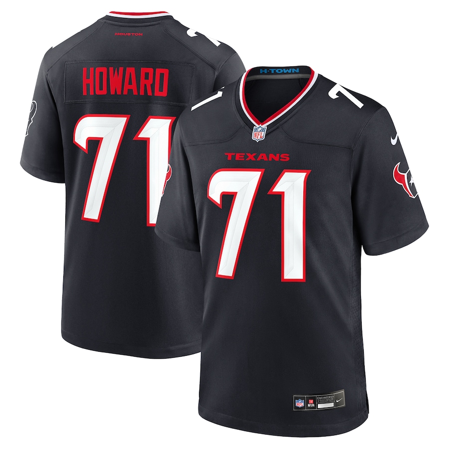 Men's Houston Texans Tytus Howard Nike Navy Team Game Jersey - ujerseystore