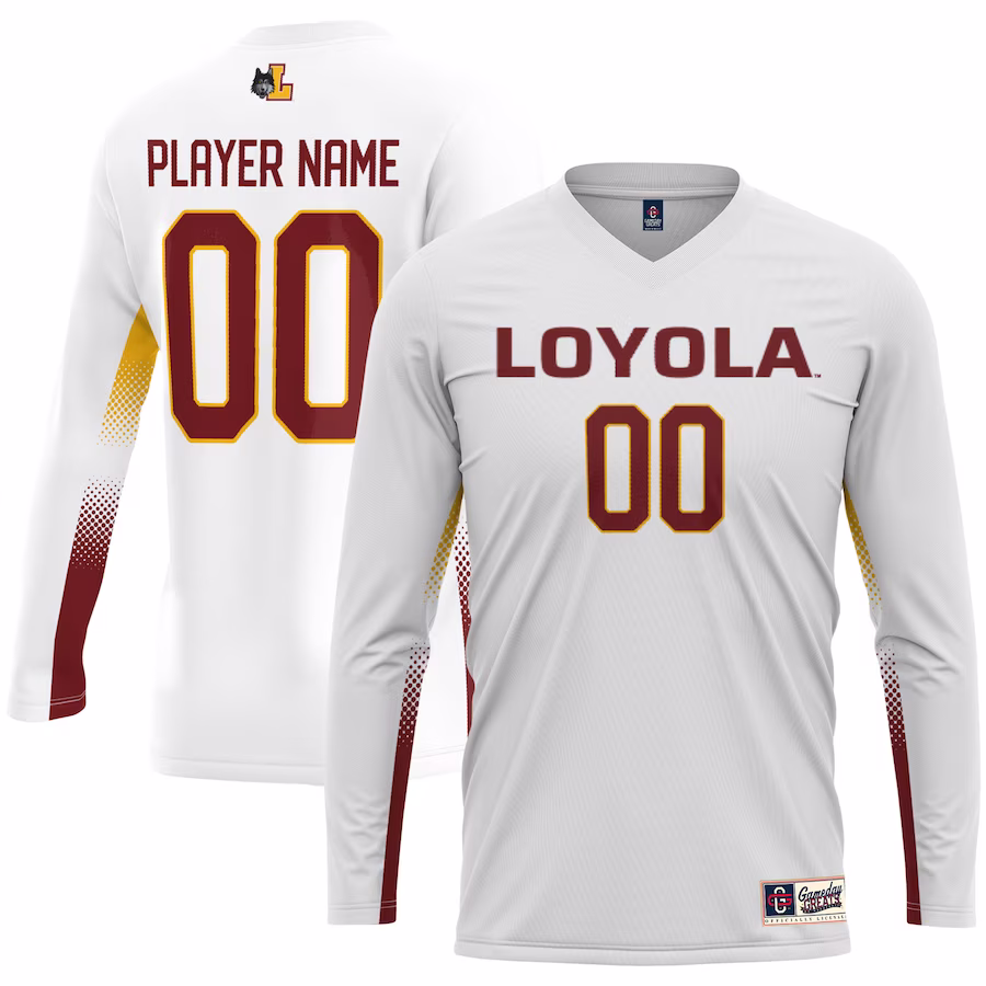 Loyola Chicago Ramblers GameDay Greats Youth NIL Lightweight Volleyball Jersey - White - ujerseystore